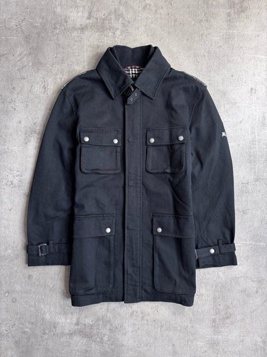 Burberry Black Label Black Cotton Parka Jacket