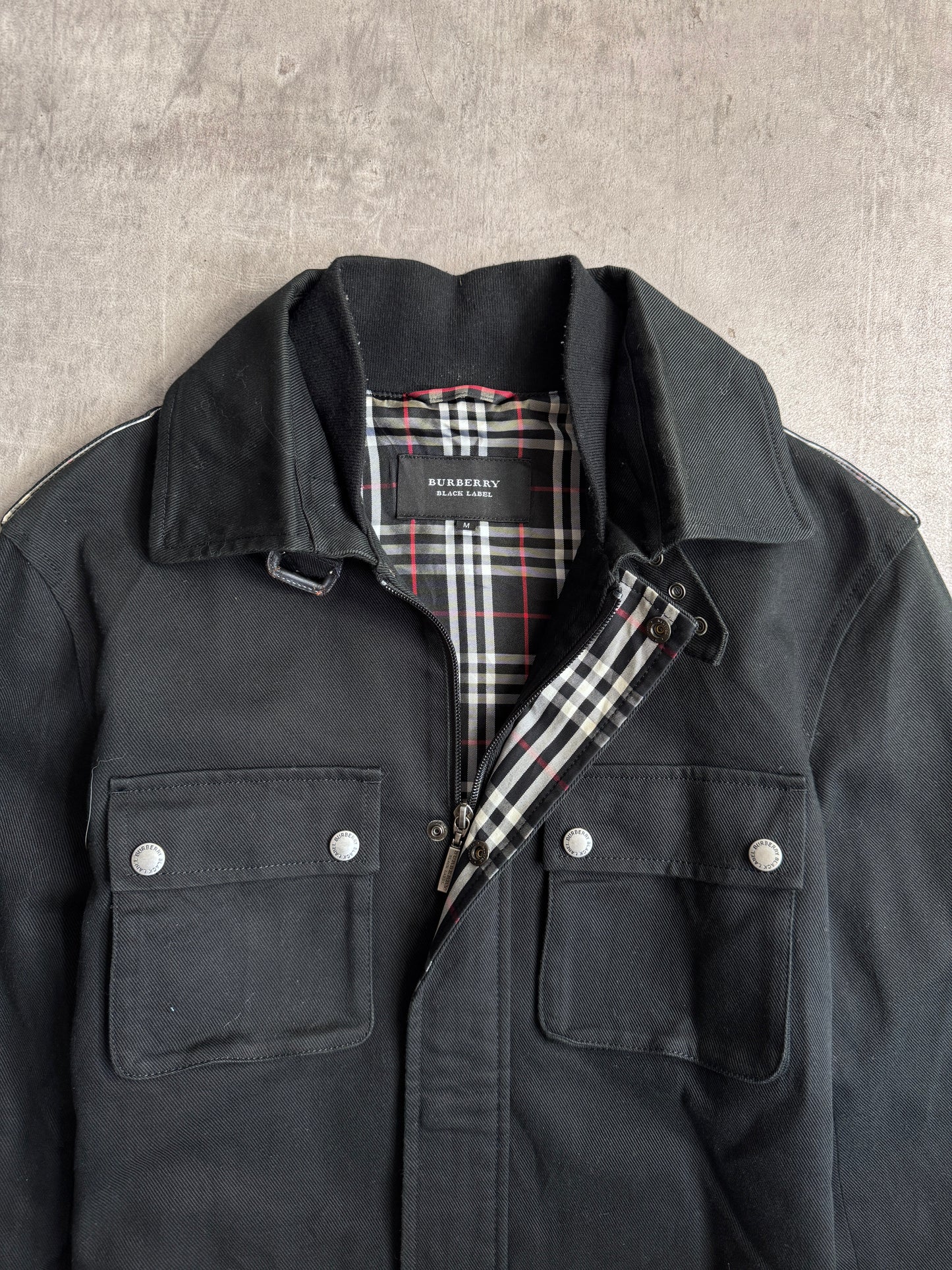 Burberry Black Label Black Cotton Parka Jacket