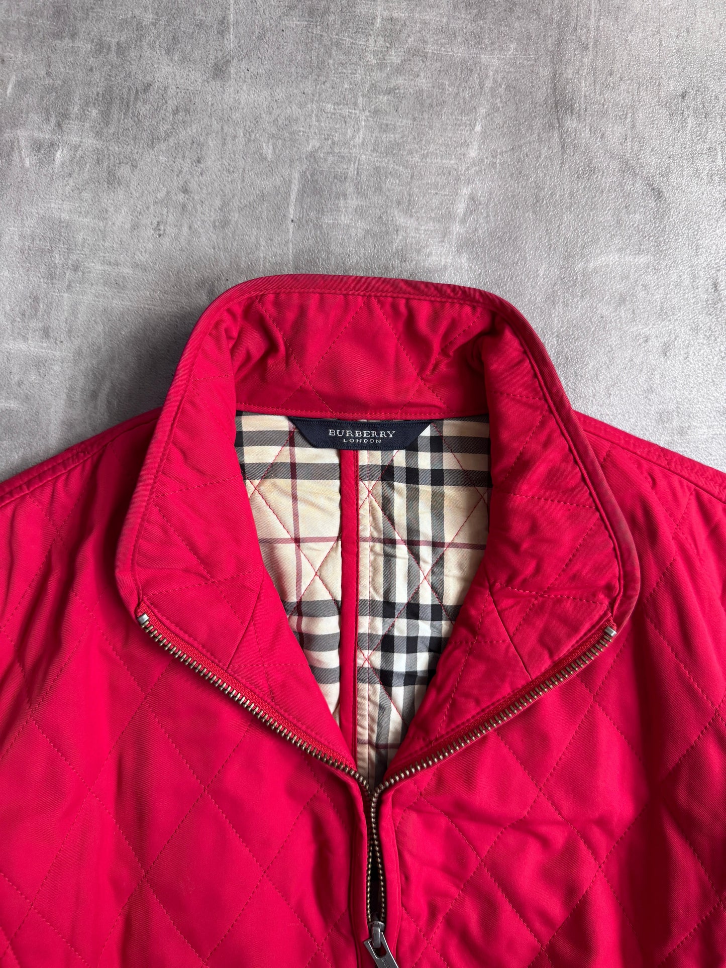 Burberry Red Quilted Overcoat