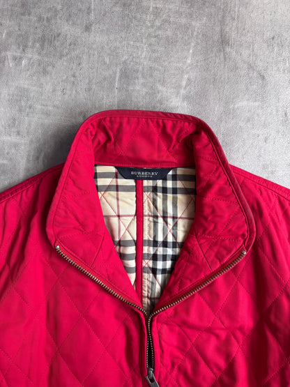 Burberry Red Quilted Overcoat