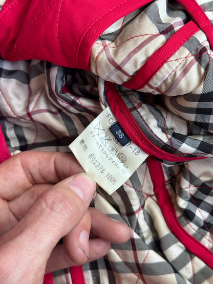 Burberry Red Quilted Overcoat
