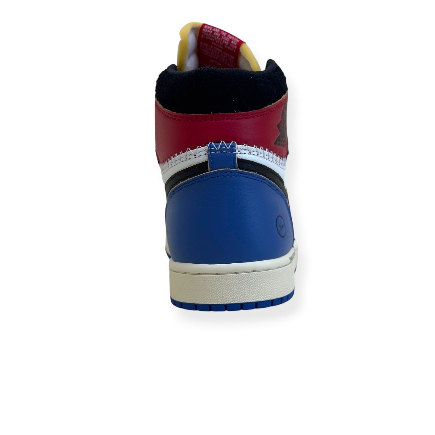 NIKE AIR JORDAN 1 X FRAGMENT X UNION LA HIGH TOP SNEAKER BLACK AND VARSITY RED UK8.5 | UK 8.5, Black