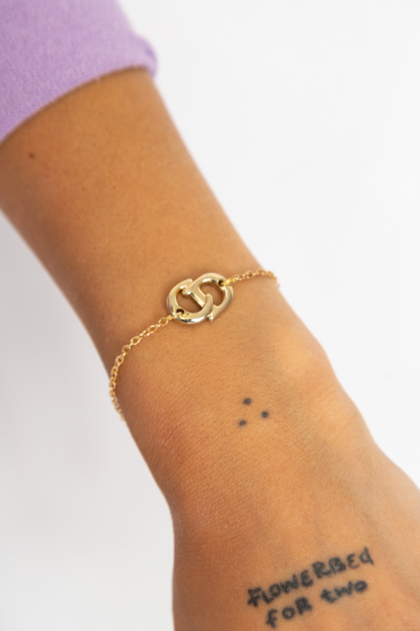 VT Rework : Christian Dior CD Gold Cable Chain Bracelet