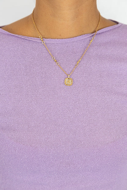 VT Rework : Dior Monogram Gold Necklace