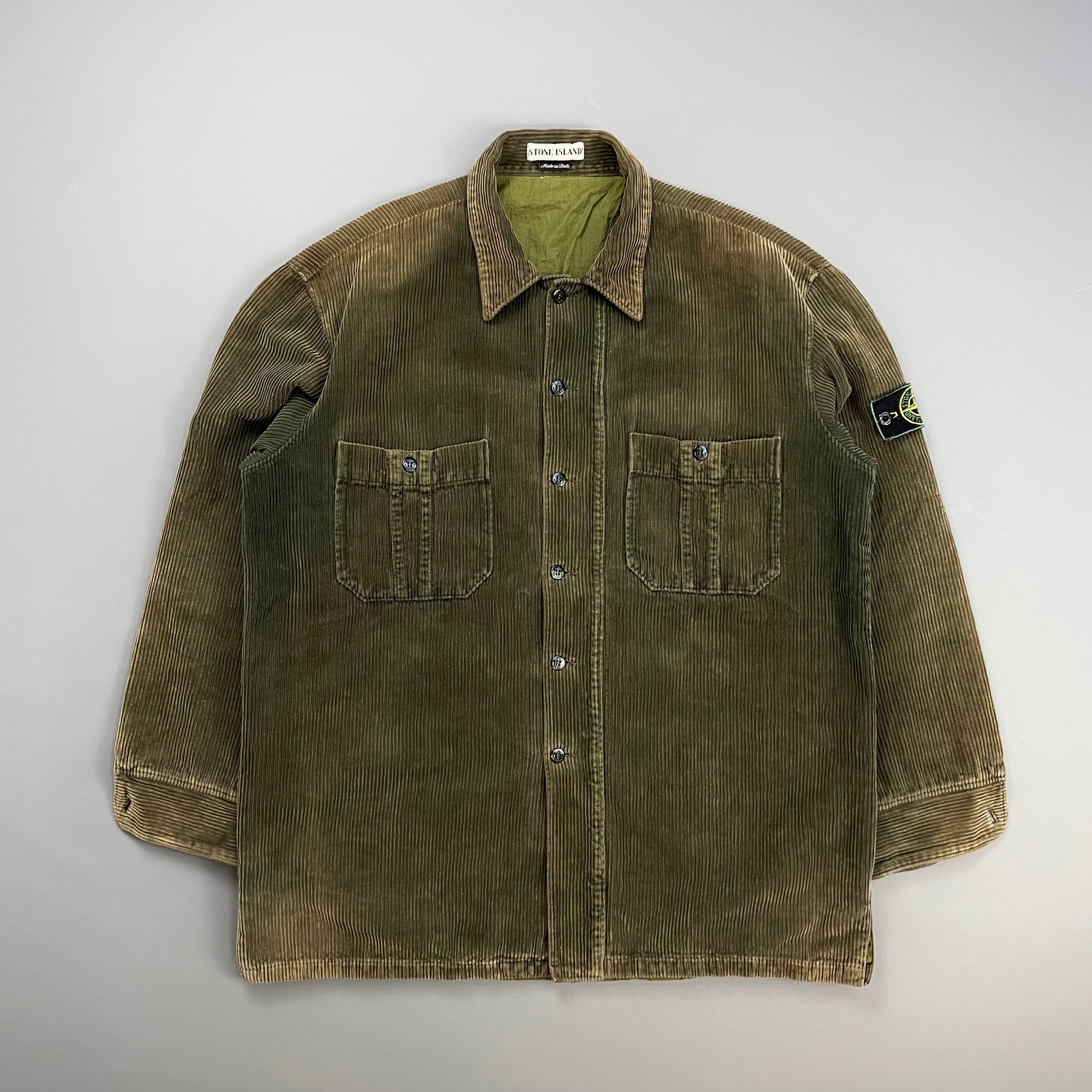 Stone Island Brown AW95 Jumbo Cord Corduroy Green Edge Badge