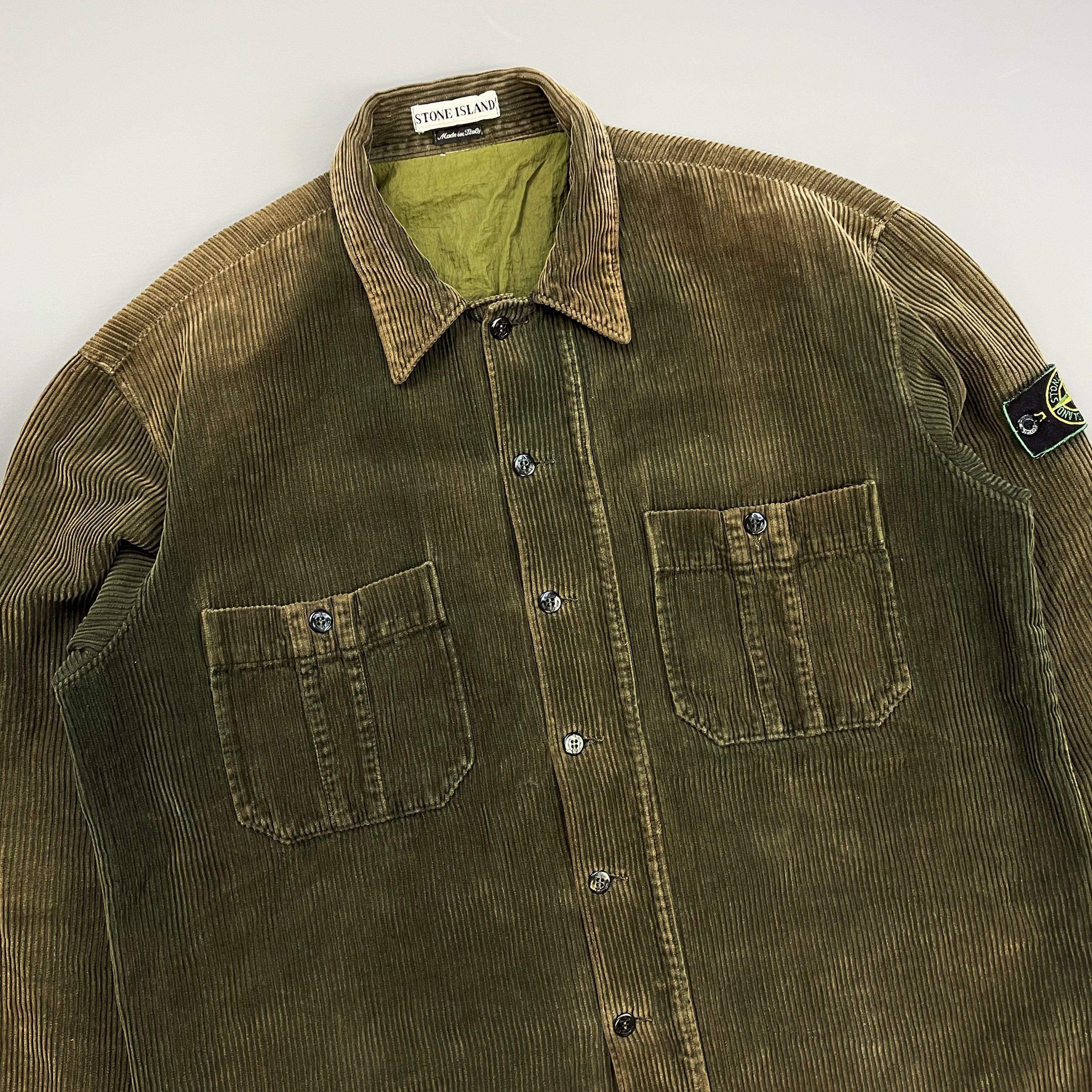 Stone Island Brown AW95 Jumbo Cord Corduroy Green Edge Badge