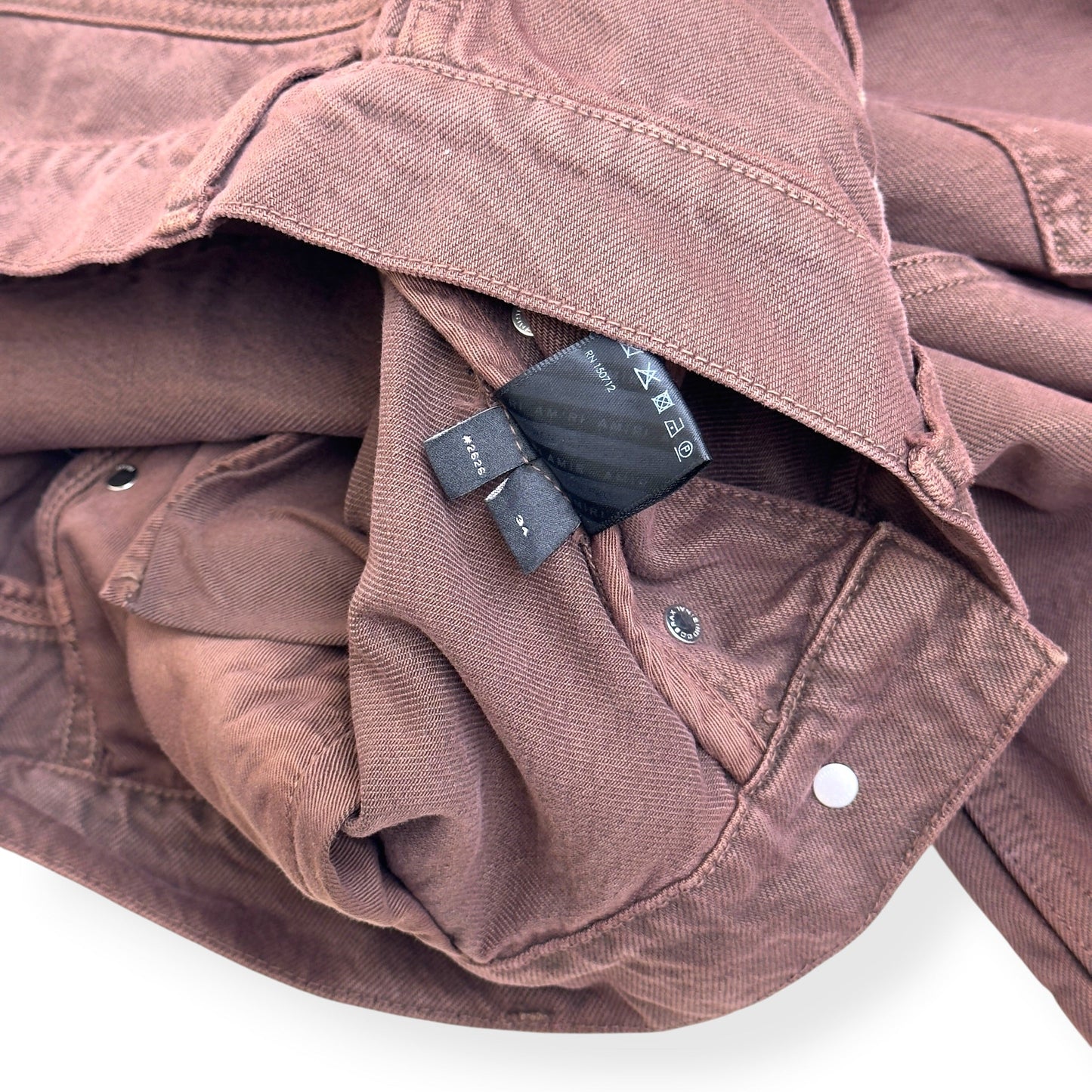 AMIRI CARPENTER DISTRESSED DENIM JEANS BROWN 34 / L | Large, Brown