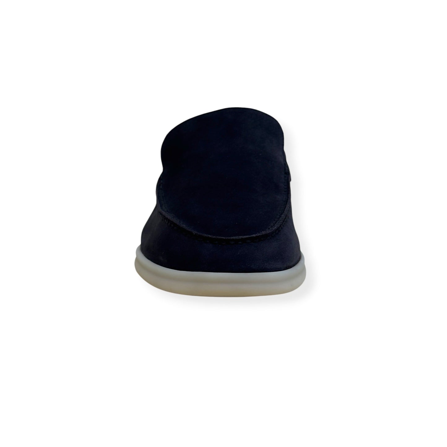 LORO PIANA SUMMER WALK SUEDE LOAFERS NAVY GUM 44.5 / UK10.5 | UK 10.5, Navy