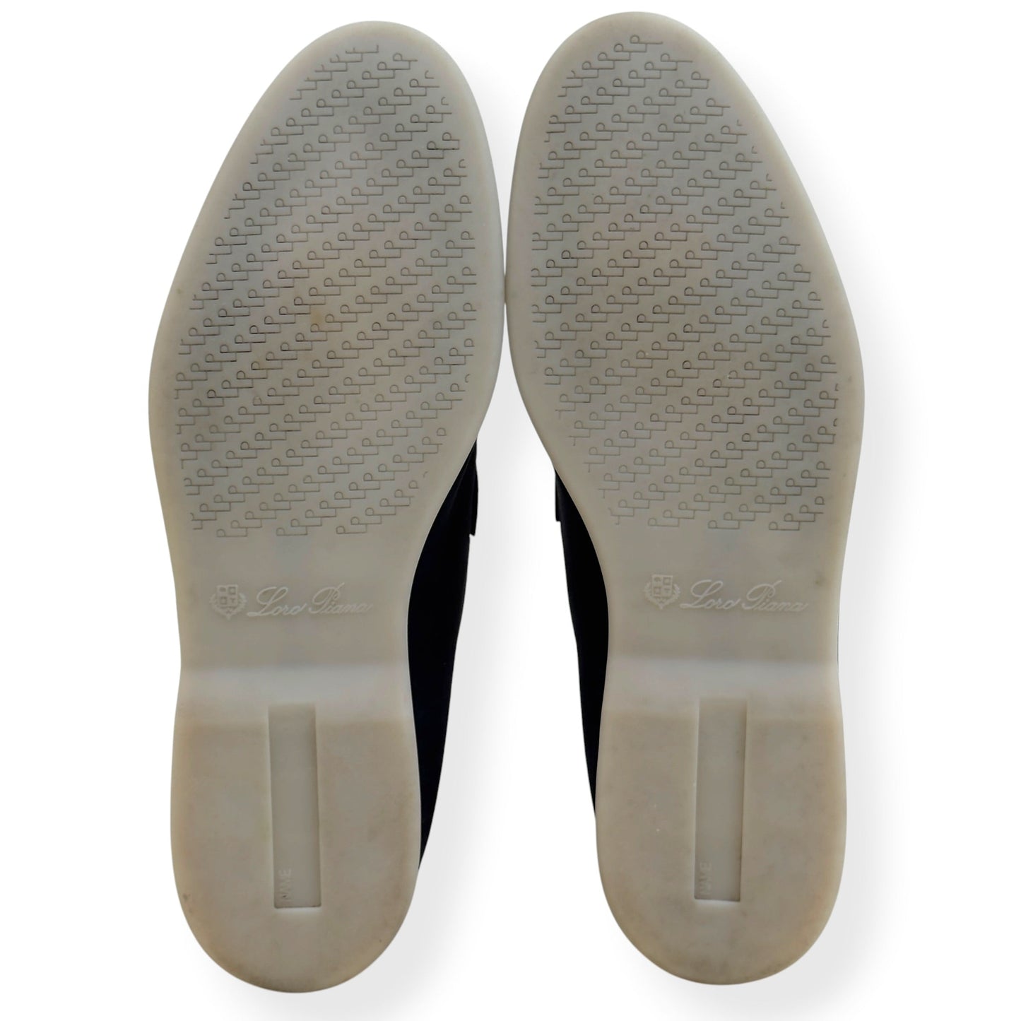 LORO PIANA SUMMER WALK SUEDE LOAFERS NAVY GUM 44.5 / UK10.5 | UK 10.5, Navy