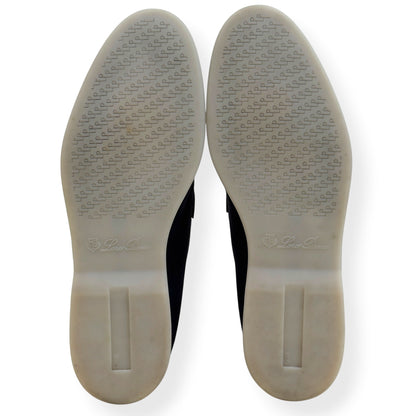 LORO PIANA SUMMER WALK SUEDE LOAFERS NAVY GUM 44.5 / UK10.5 | UK 10.5, Navy