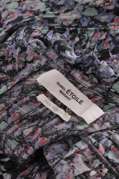 Isabel Marant Etoile S/S Floral Blouse Blue/ Lilac 8 | O/S, Blue