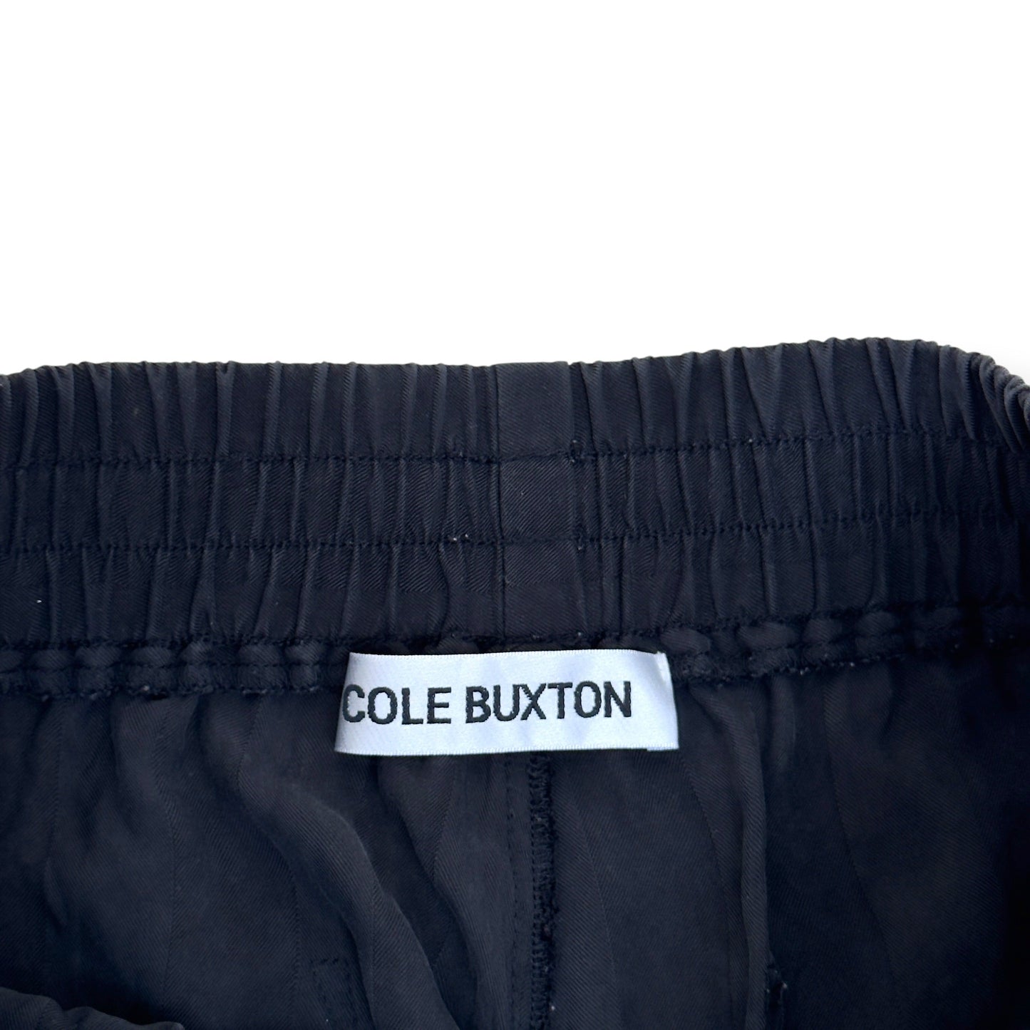 COLE BUXTON CUPRO WIDE LEG TROUSERS BLACK XL | XL, Black