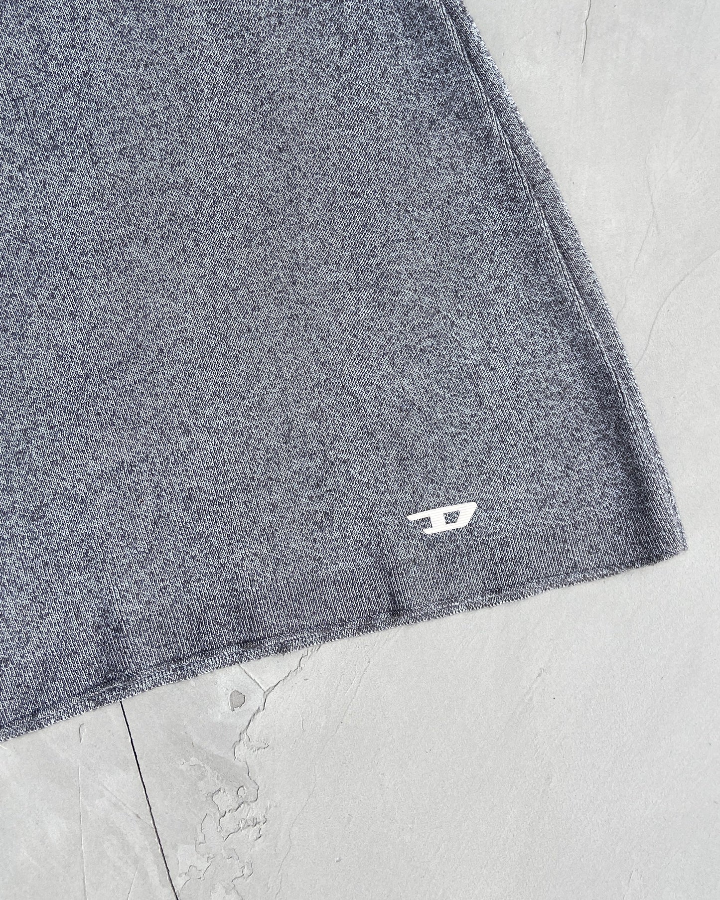 DIESEL 2000'S WOOL GREY MINI DRESS - S