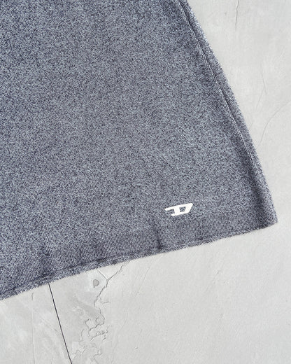 DIESEL 2000'S WOOL GREY MINI DRESS - S