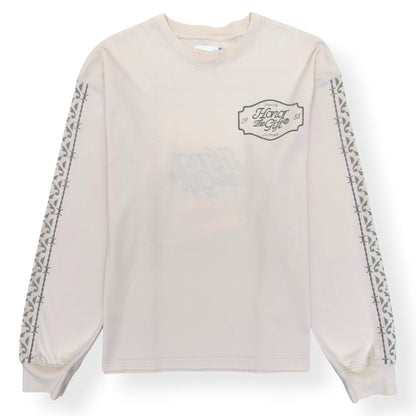 HONOR THE GIFT HTG LOGO PRINT LONG SLEEVE T-SHIRT CREAM L | Large, Cream