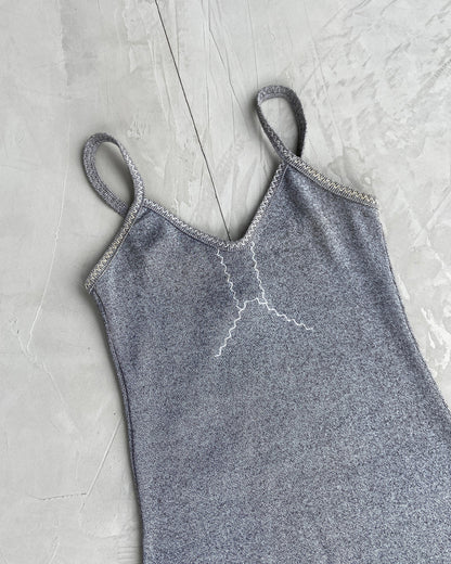 DIESEL 2000'S WOOL GREY MINI DRESS - S