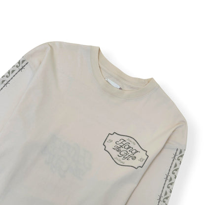 HONOR THE GIFT HTG LOGO PRINT LONG SLEEVE T-SHIRT CREAM L | Large, Cream