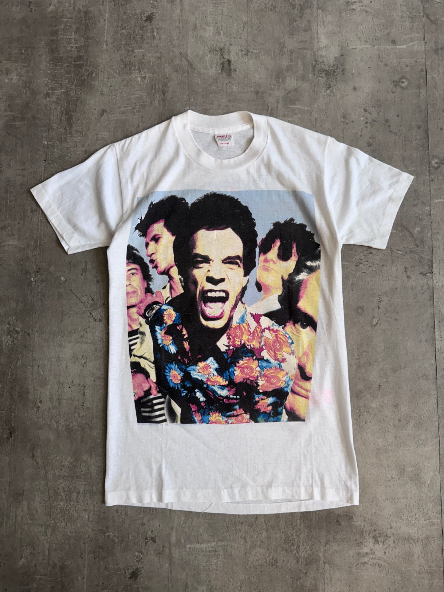 1989 Rolling Stones "Steel Wheels" Tour White Graphic Tee