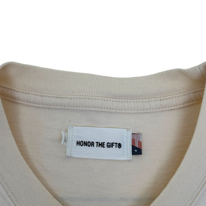 HONOR THE GIFT HTG LOGO PRINT LONG SLEEVE T-SHIRT CREAM L | Large, Cream