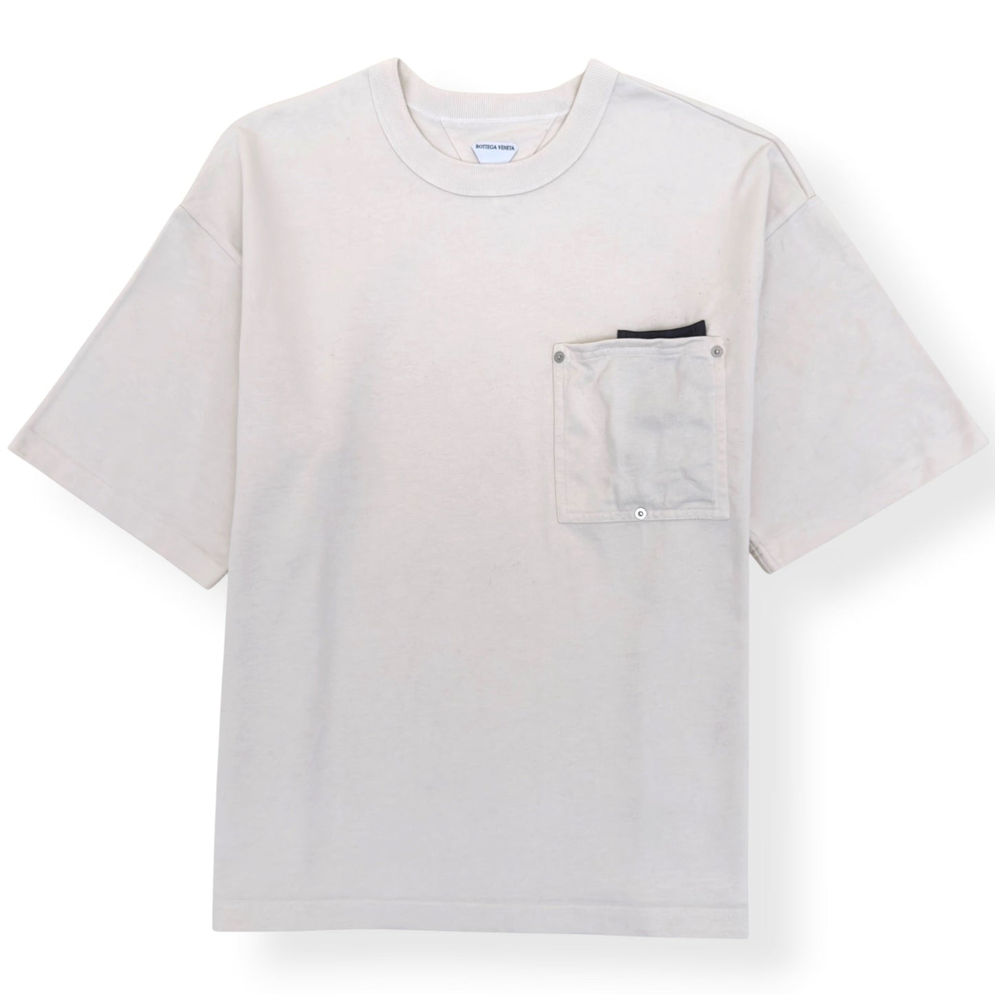 BOTTEGA VENETA JAPANESE JERSEY POCKET T-SHIRT CHALK L | Large, Chalk