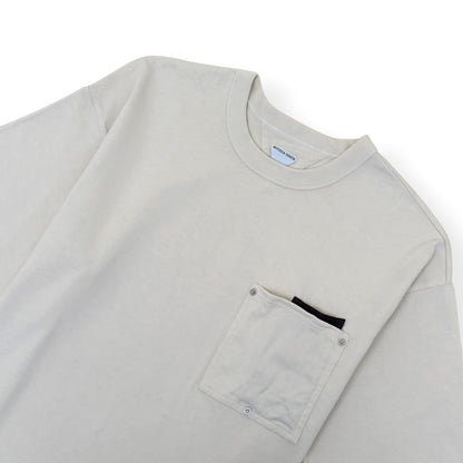 BOTTEGA VENETA JAPANESE JERSEY POCKET T-SHIRT CHALK L | Large, Chalk
