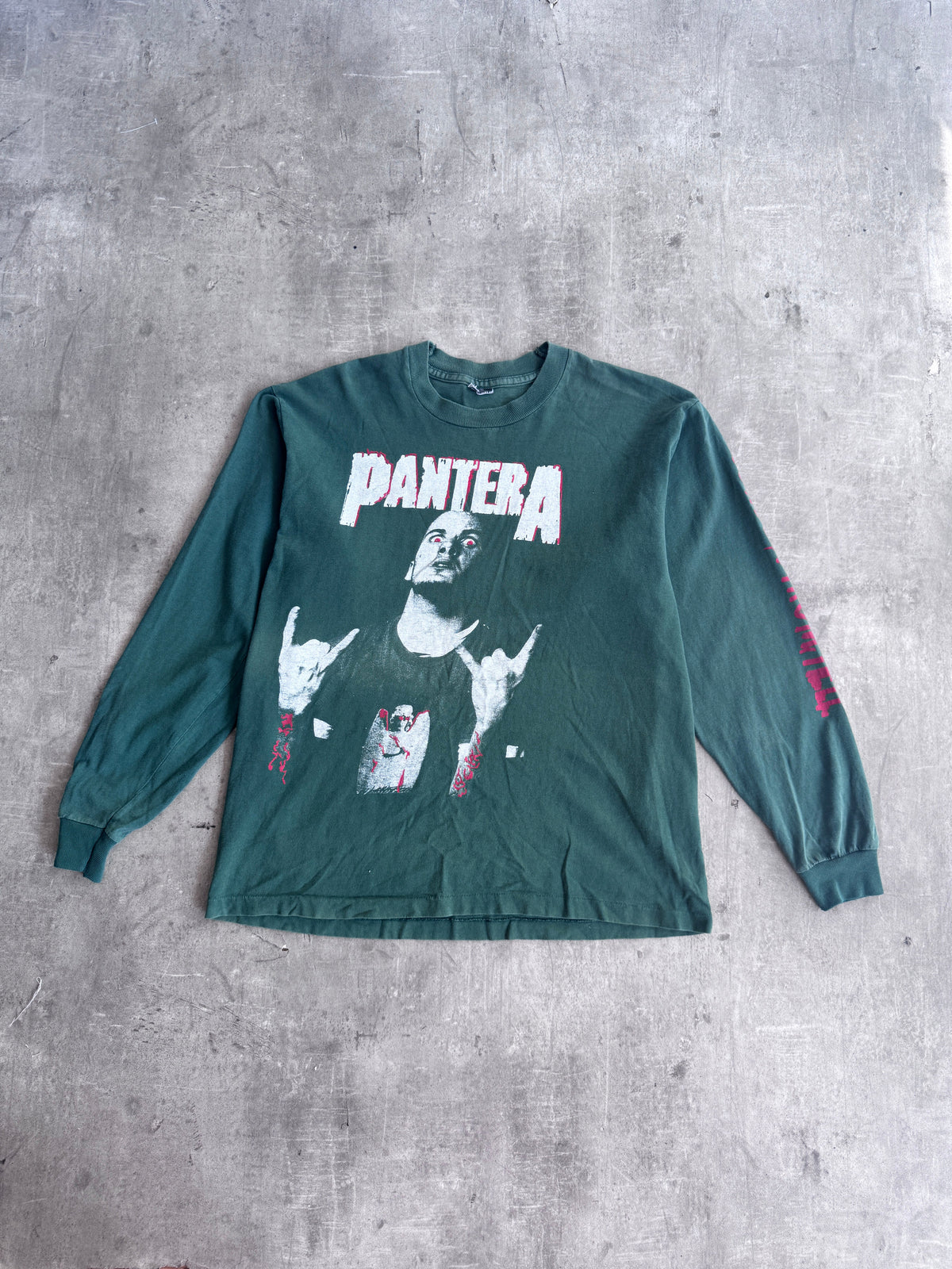 Pantera Cowboys From Hell L/S Tee | Large, Green