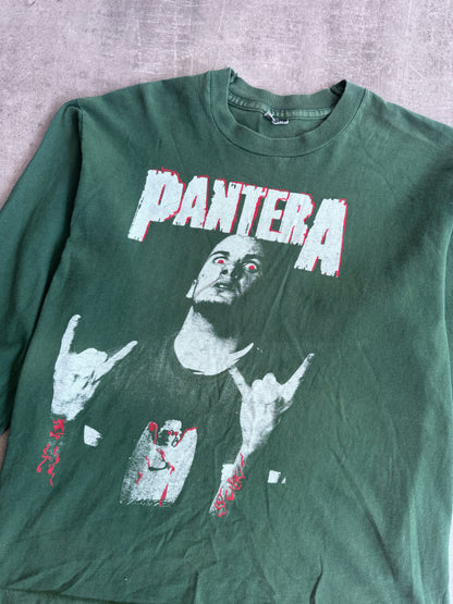 Pantera Cowboys From Hell L/S Tee | Large, Green
