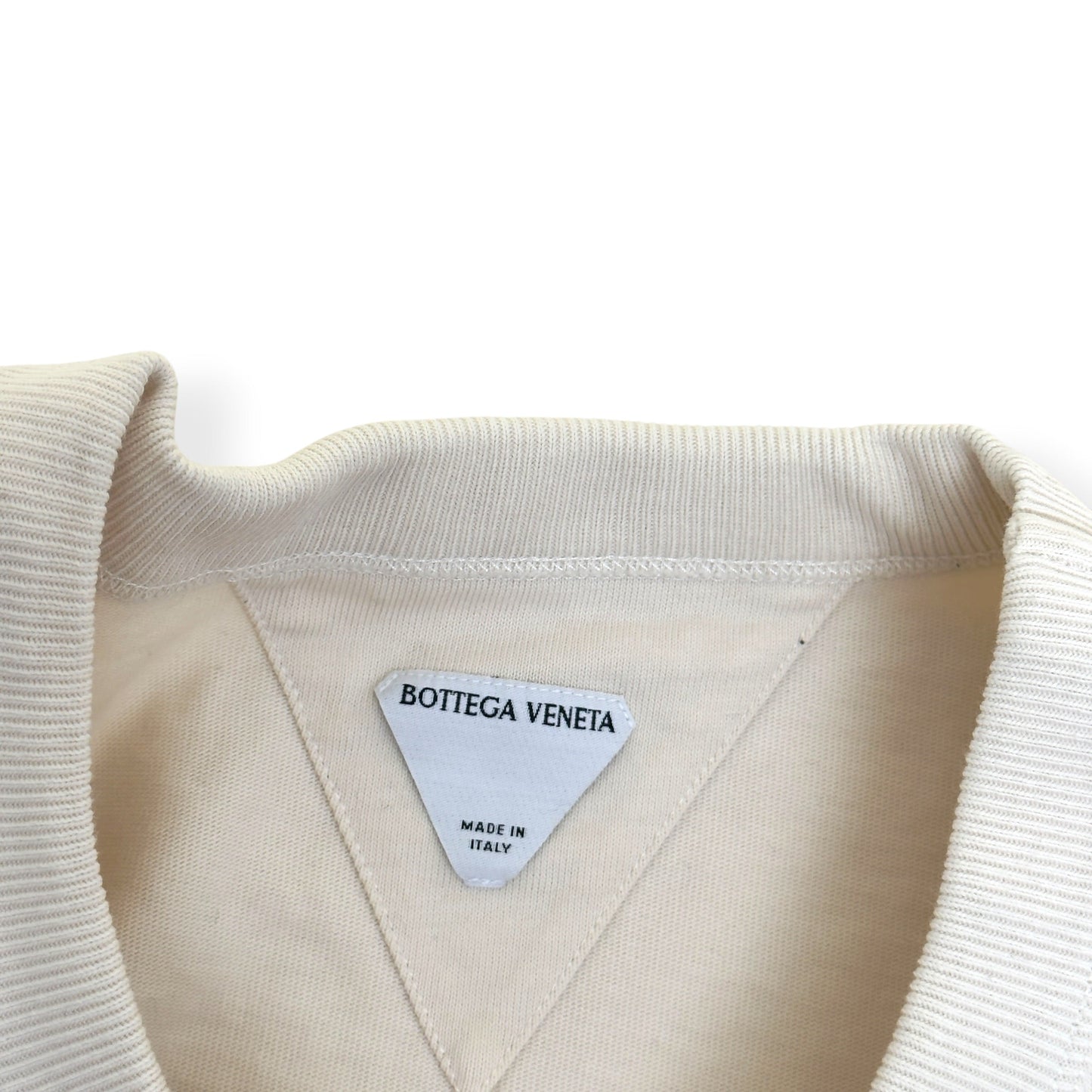 BOTTEGA VENETA JAPANESE JERSEY POCKET T-SHIRT CHALK L | Large, Chalk