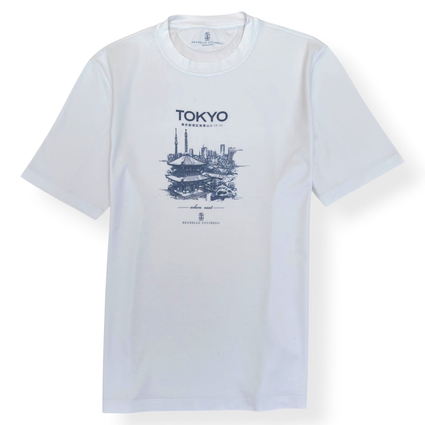 BRUNELLO CUCINELLI TOKYO GRAPHIC PRINT T-SHIRT WHITE XXL | XXL, White