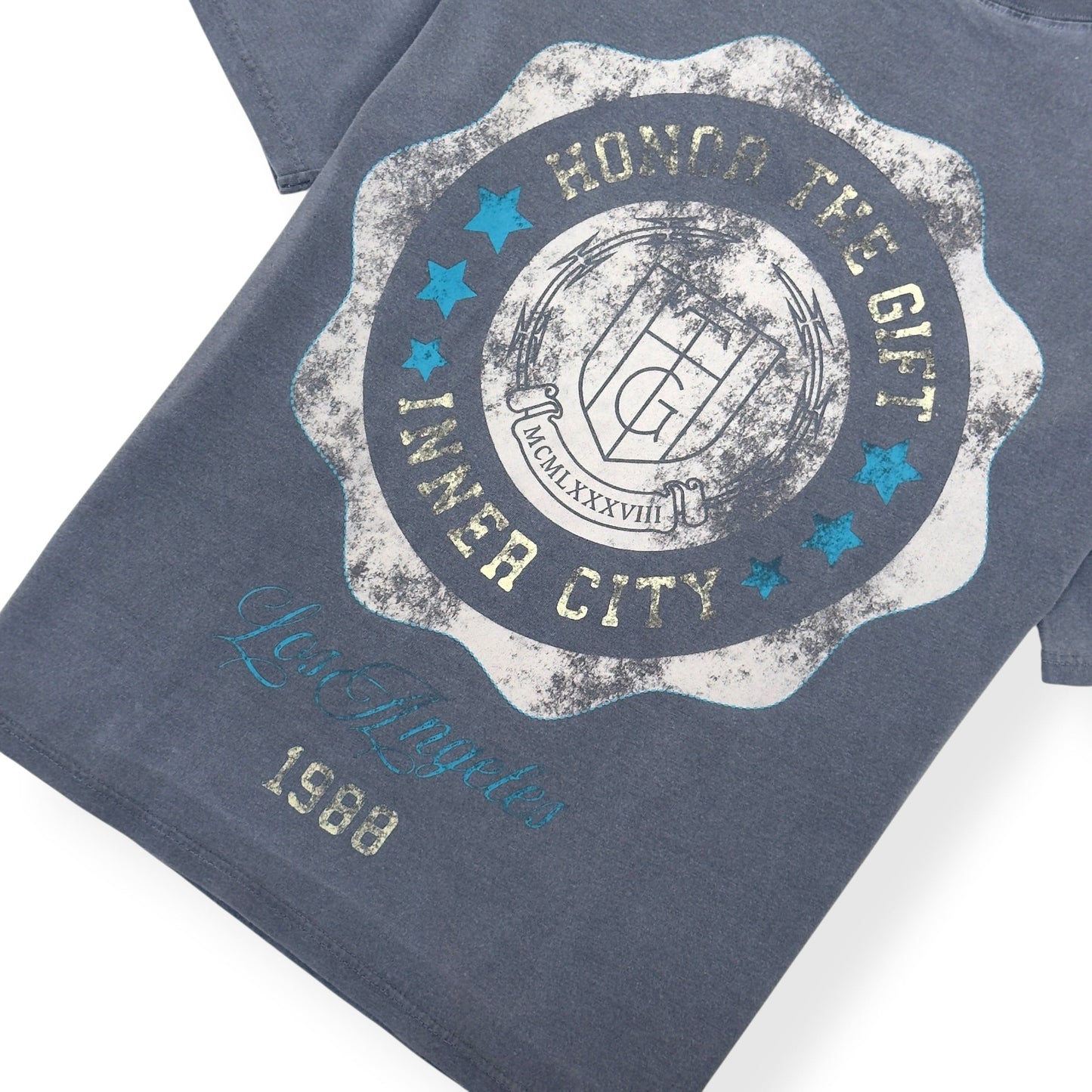 HONOR THE GIFT INNER CITY CREST T-SHIRT SLATE L | Large, Slate