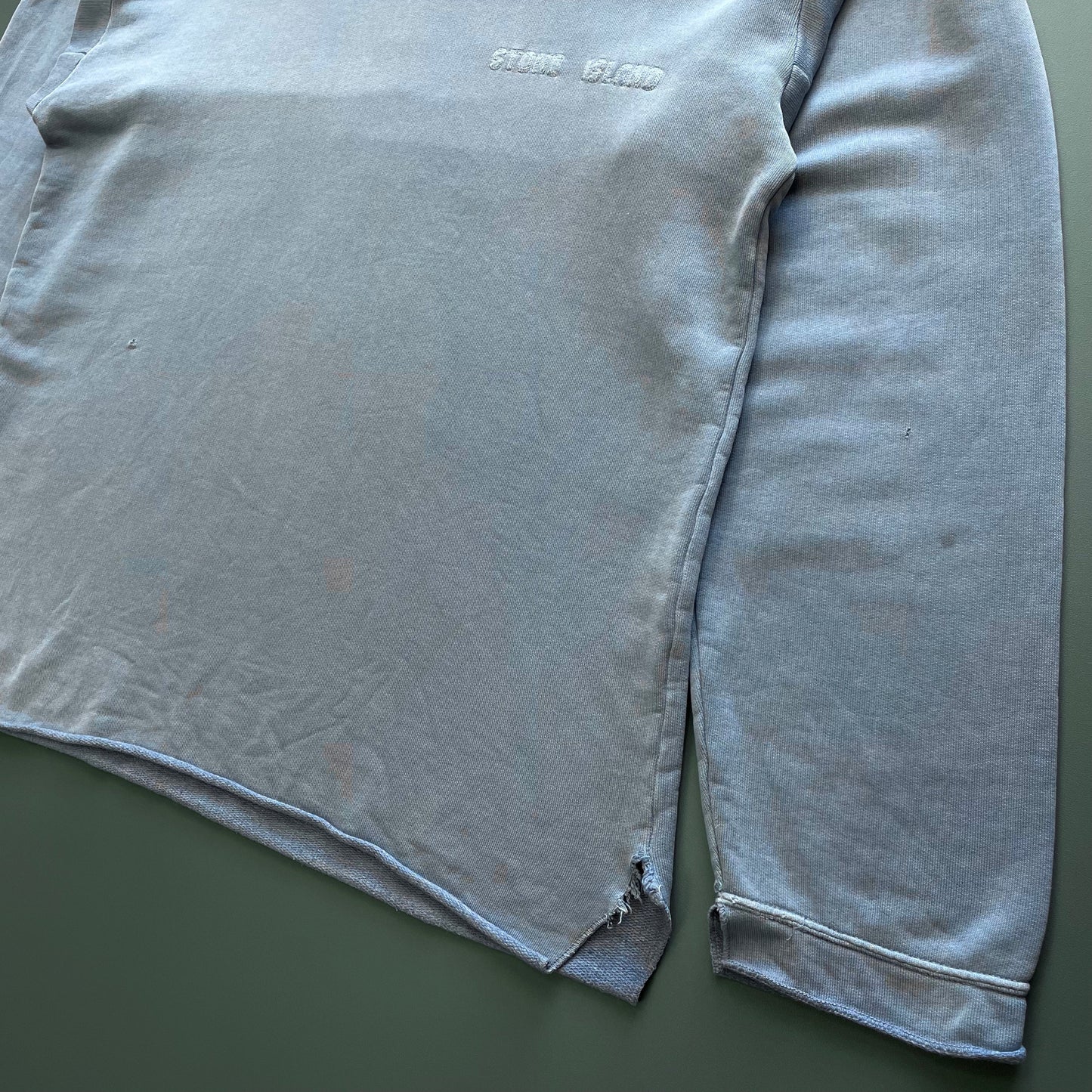 Stone Island Blue 90s Spellout Jumper | X-Large, Blue