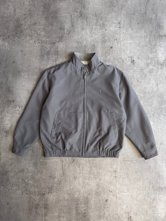 YSL Green-Grey Lightweight Embroidered Blouson