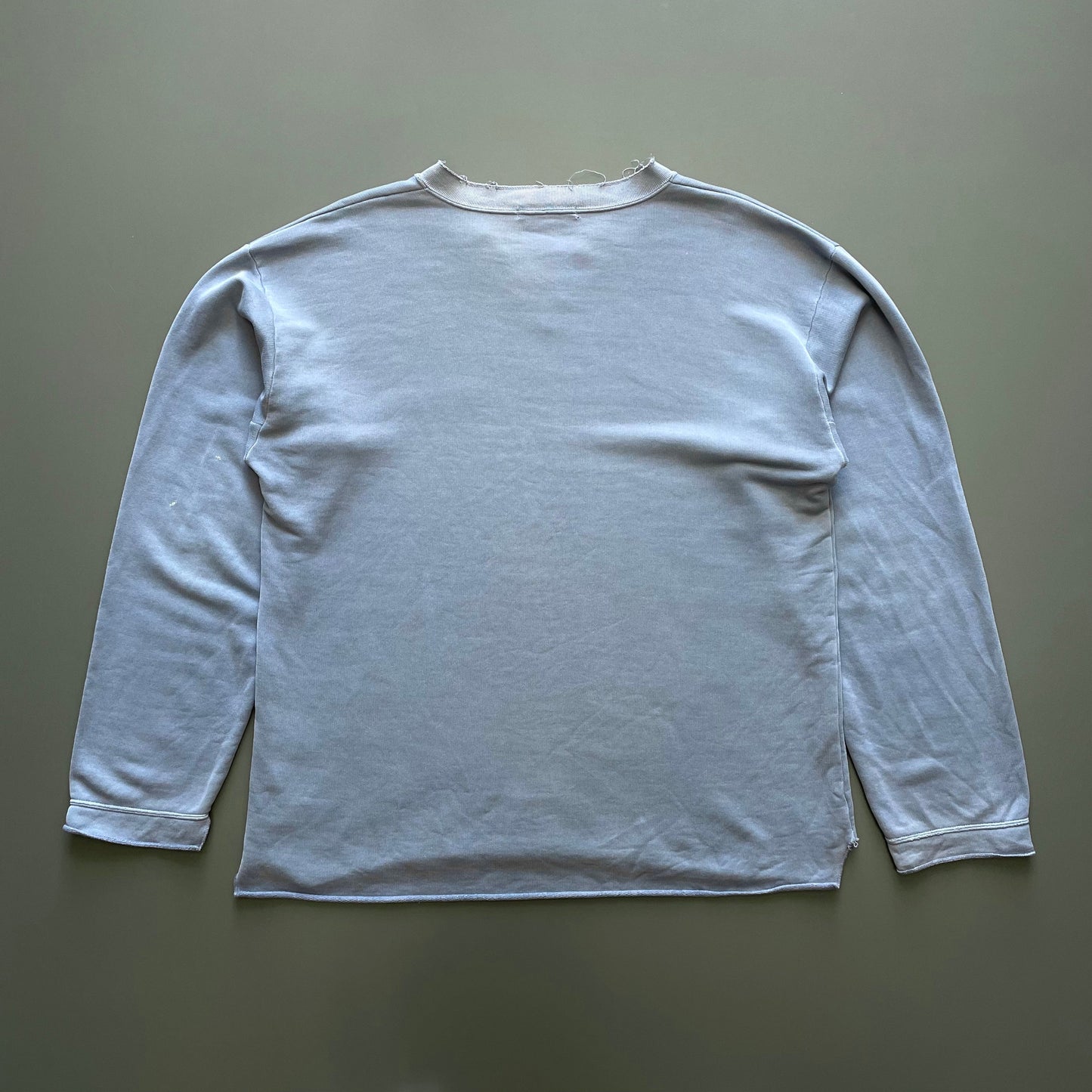 Stone Island Blue 90s Spellout Jumper | X-Large, Blue