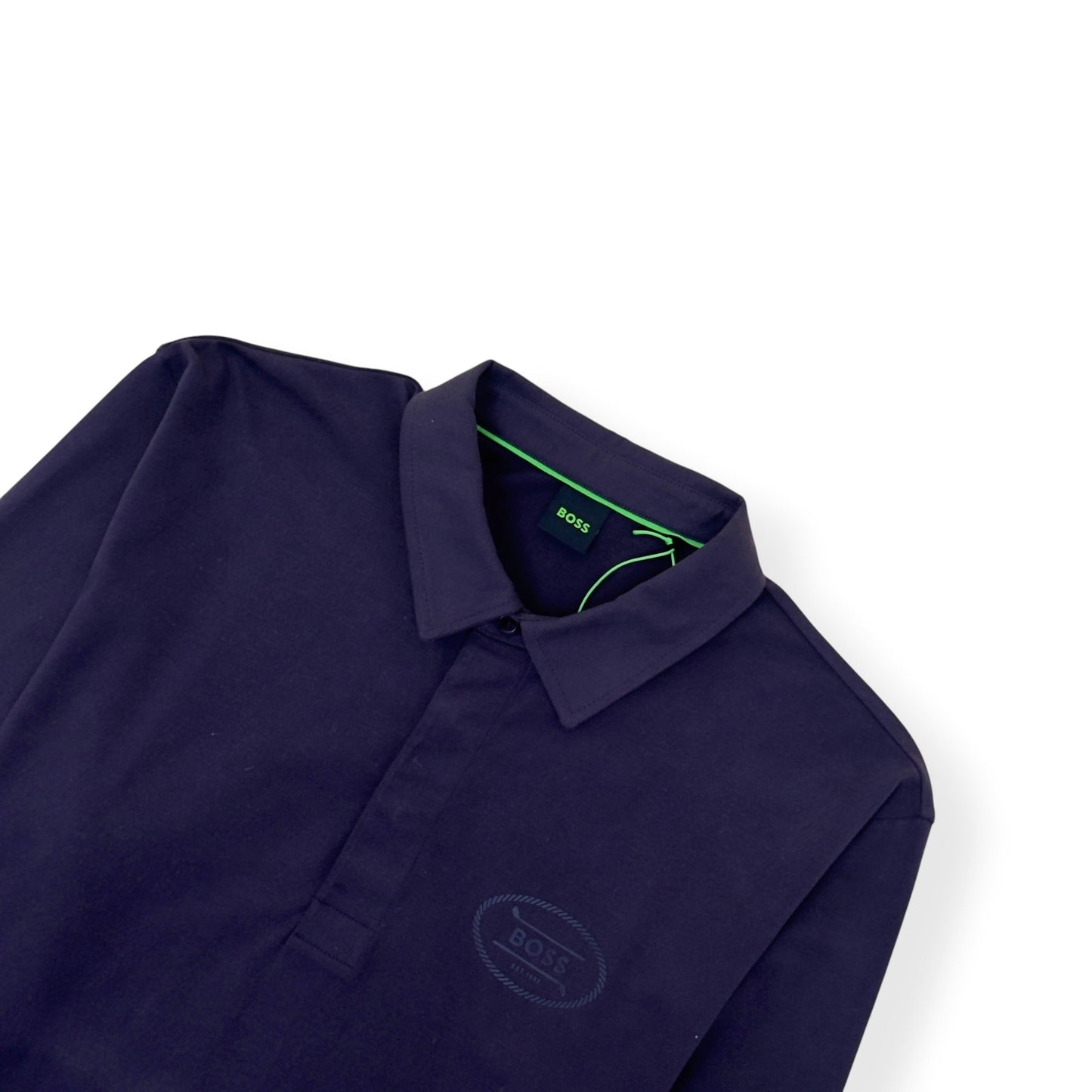 BOSS LONG SLEEVE POLO SHIRT PURPLE XL | XL, Purple
