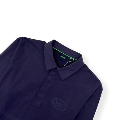 BOSS LONG SLEEVE POLO SHIRT PURPLE XL | XL, Purple