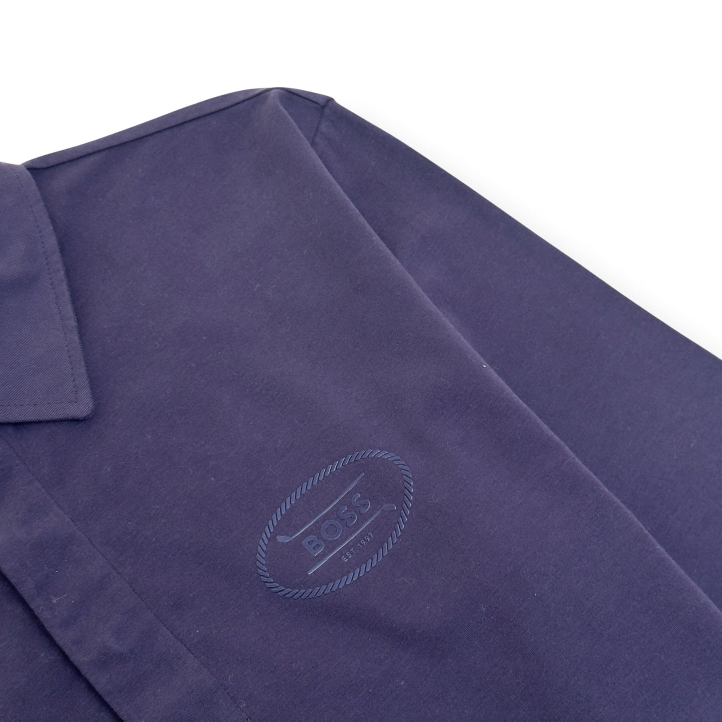 BOSS LONG SLEEVE POLO SHIRT PURPLE XL | XL, Purple