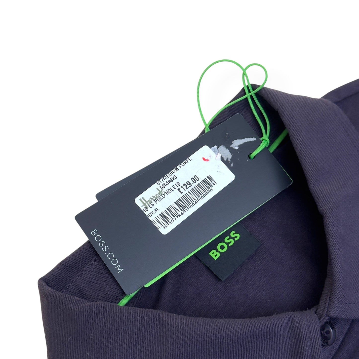 BOSS LONG SLEEVE POLO SHIRT PURPLE XL | XL, Purple