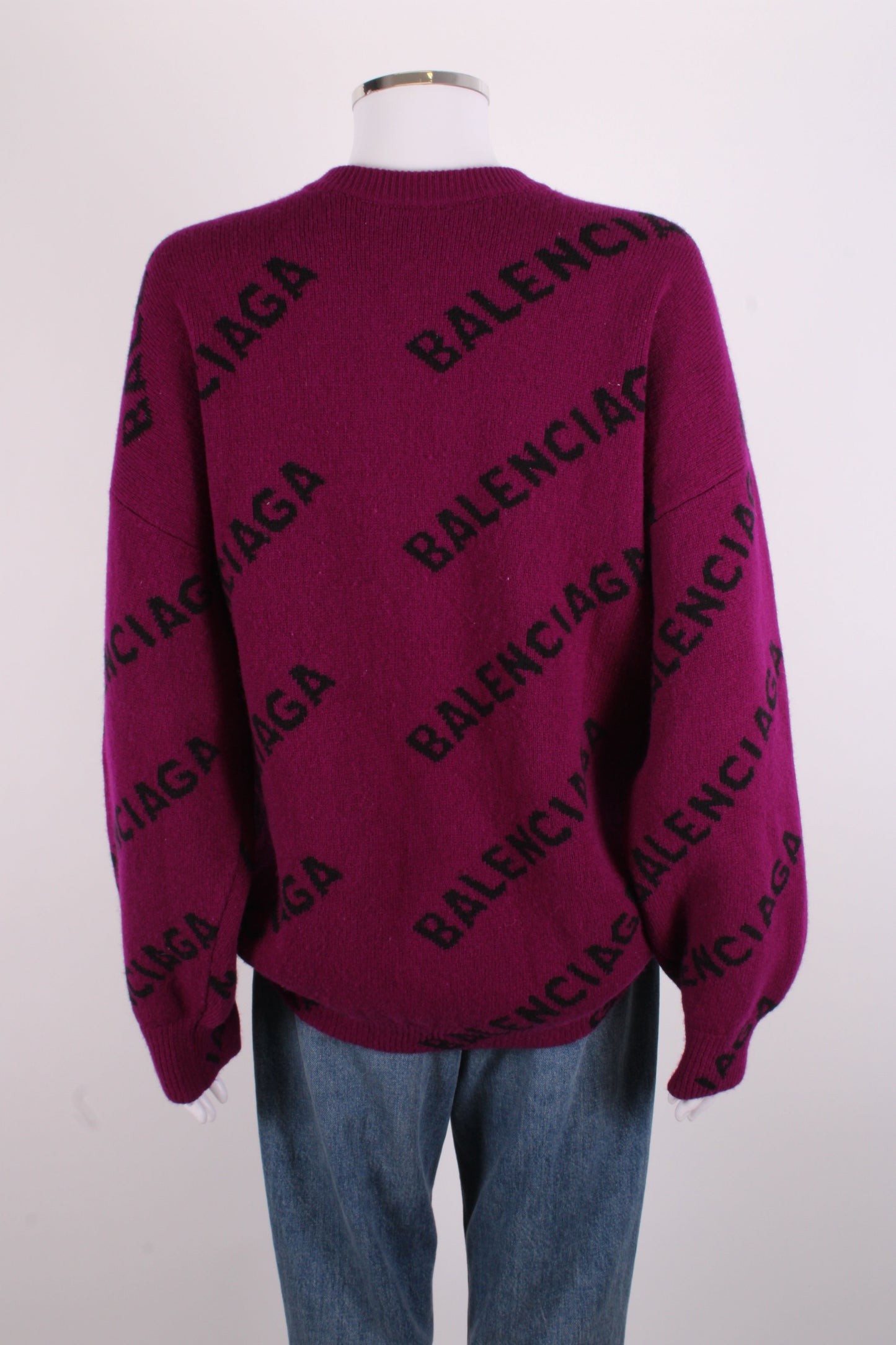 Balenciaga L/S Logo Jumper Purple/ Black S | O/S, Black