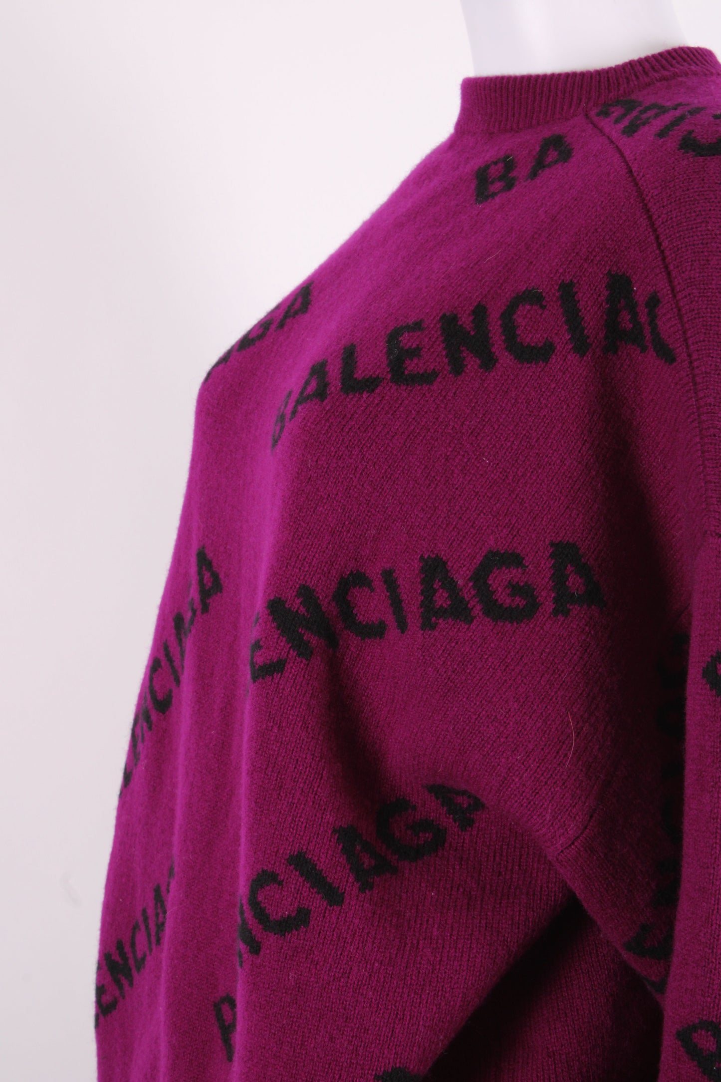 Balenciaga L/S Logo Jumper Purple/ Black S | O/S, Black