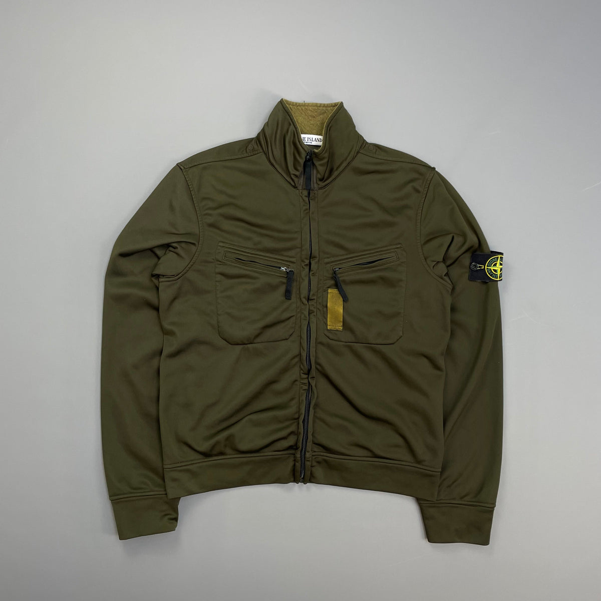 Stone Island Khaki AW07 Nylon Mesh-Lined Track Jacket | Small, Blue