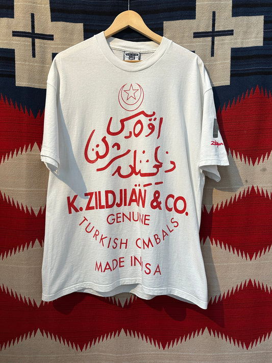 1990s Zildjian & co Cymbals USA T-Shirt - XL | X-Large, Red