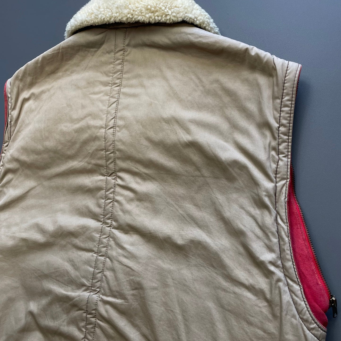 C.P. Company Brown 80s Dutch Police Shearling Leather Gilet | X-Large, Brown