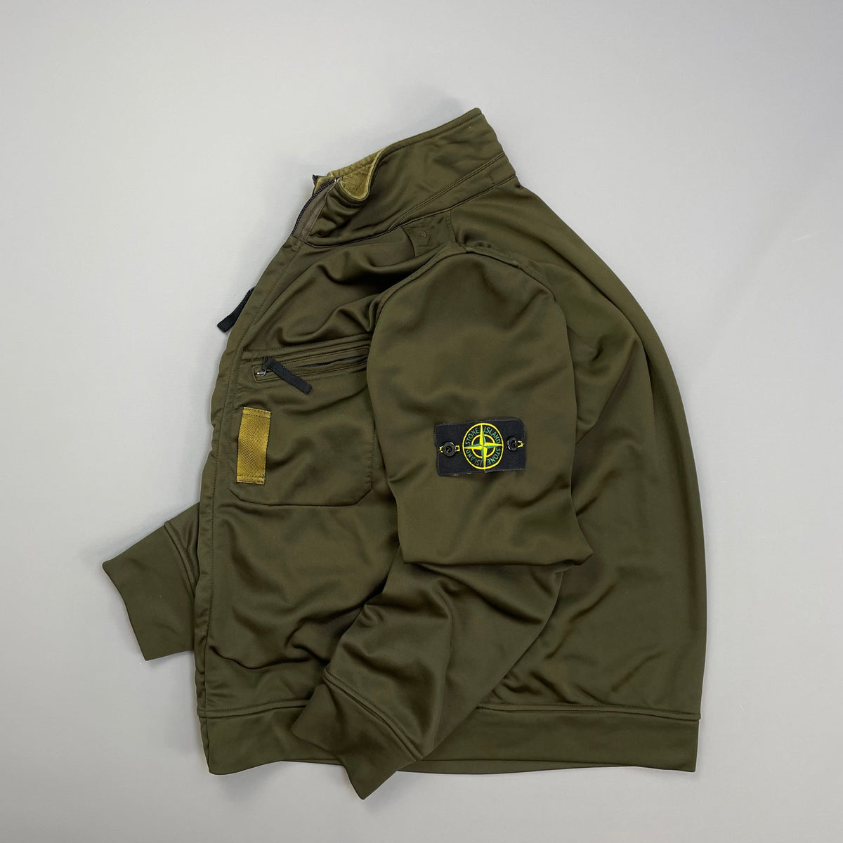 Stone Island Khaki AW07 Nylon Mesh-Lined Track Jacket | Small, Blue