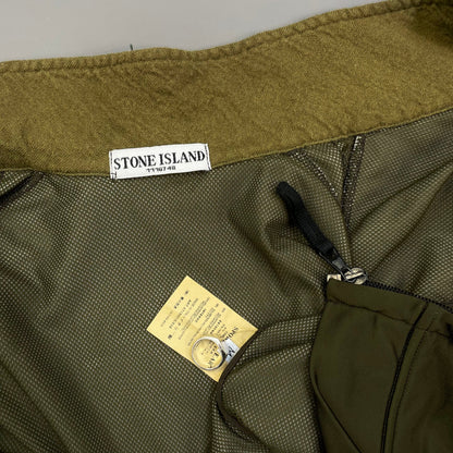Stone Island Khaki AW07 Nylon Mesh-Lined Track Jacket | Small, Blue