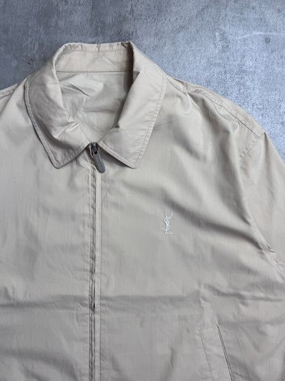 YSL Beige Lightweight Collared Blouson