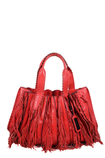 Valentino Garavani Fringe Leather Handbag Orange | O/S, Orange