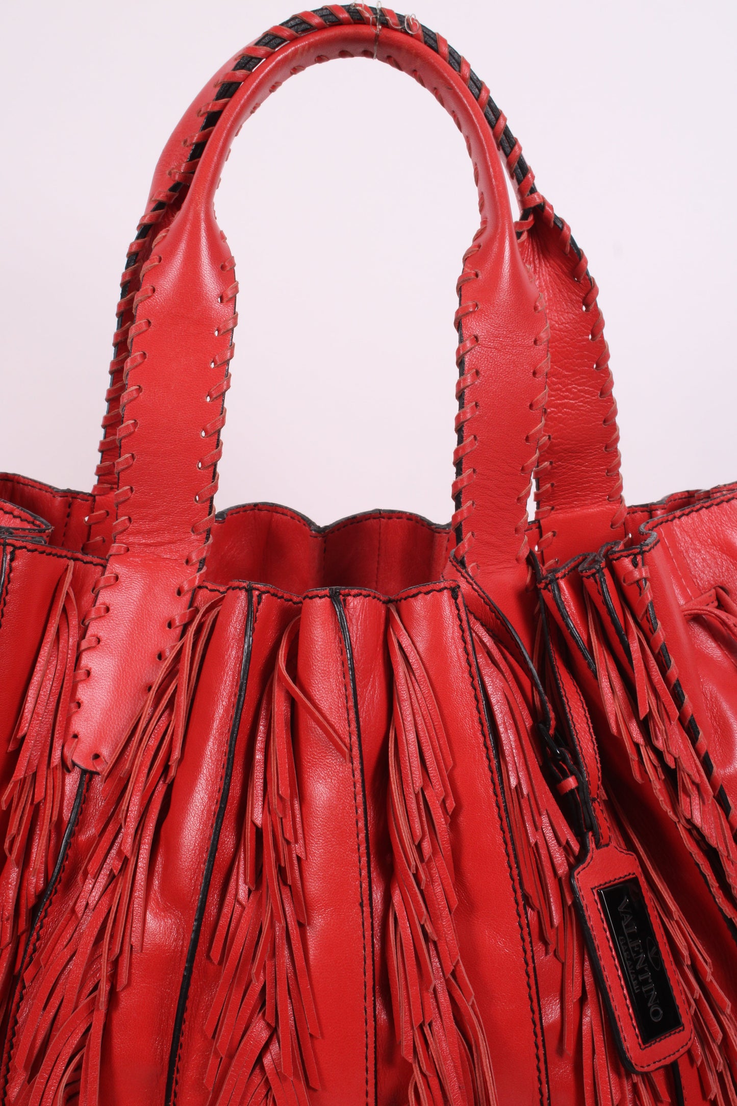 Valentino Garavani Fringe Leather Handbag Orange | O/S, Orange