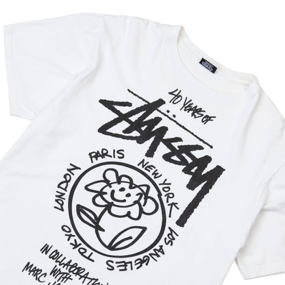 Stussy X Marc Jacobs '40 Years of Stussy' White Graphic Tee