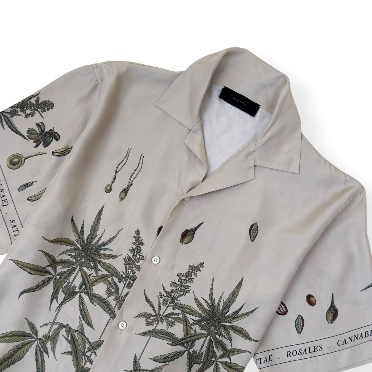 AMIRI BOTANICAL SILK SHIRT NATURAL L | Large, Tan