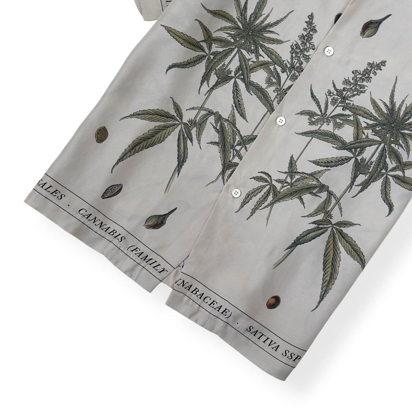 AMIRI BOTANICAL SILK SHIRT NATURAL L | Large, Tan